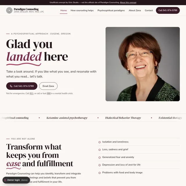Paradigm Counseling demo