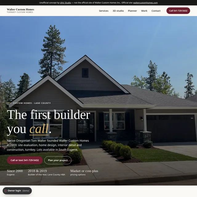 Walter Custom Homes Inc. demo