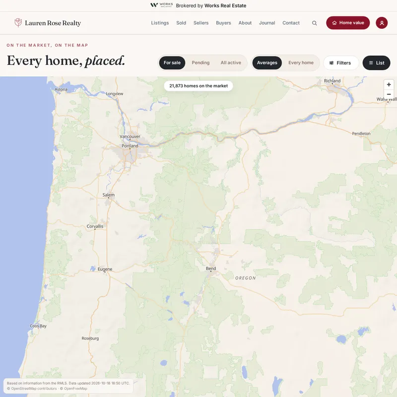 Lauren Rose Realty: Map search