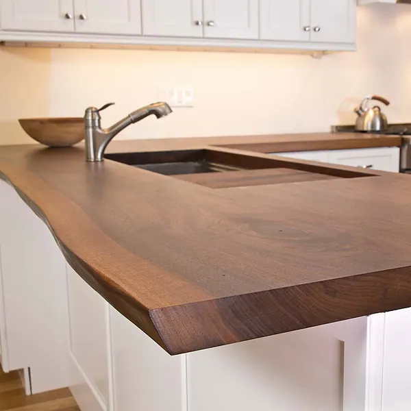 Wood-top counter