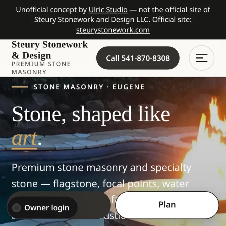 Top of the Ulric concept on a phone