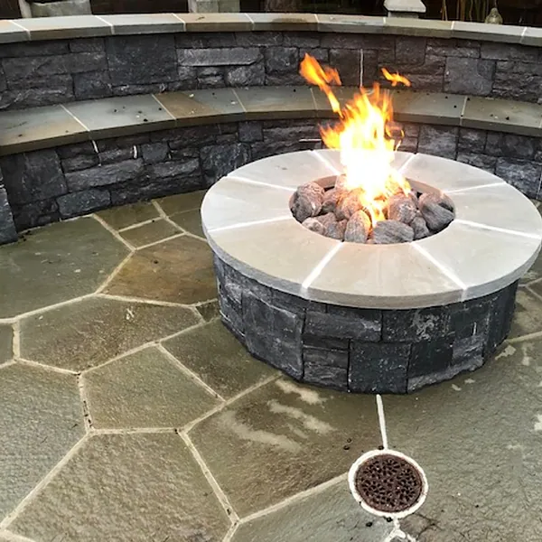 Fire and bench surround