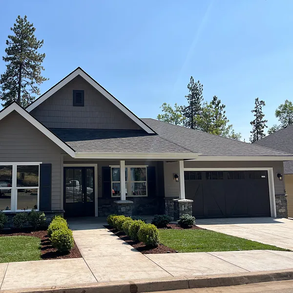 Finished home exterior