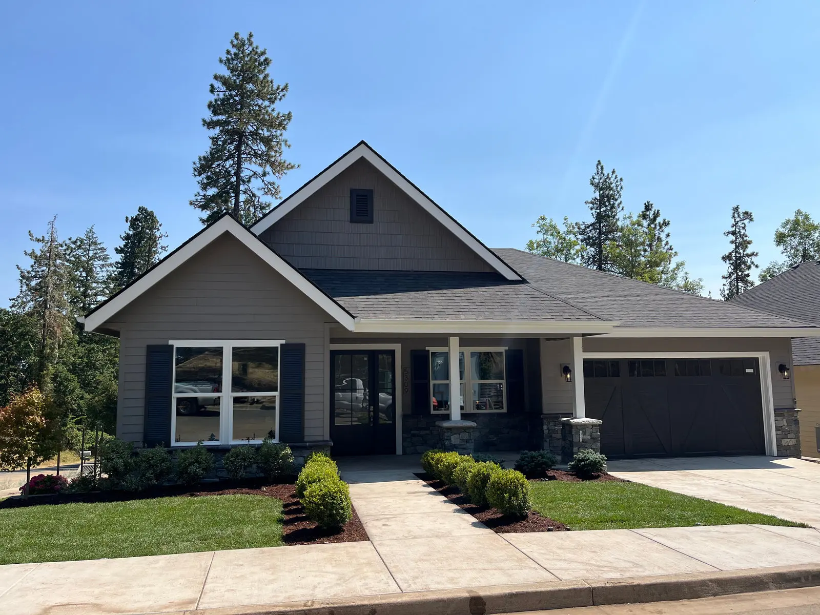 Finished home exterior