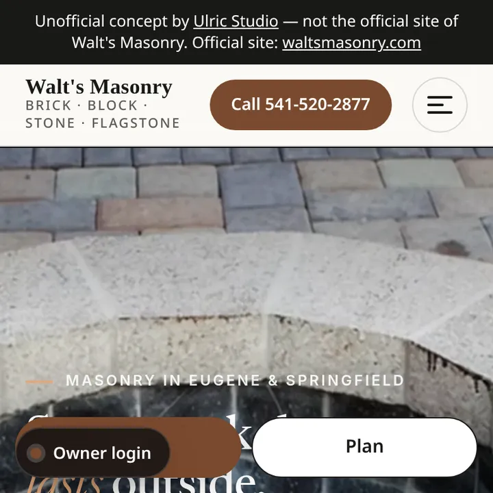 Top of the Ulric concept on a phone